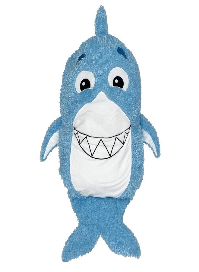 Happy Nappers Shamzees Shark Blue Plush Pillow Cover, Soft Animal Case - Image 1