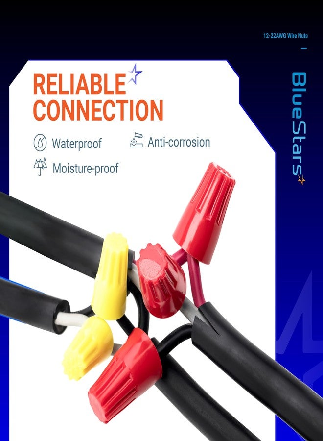 BlueStars 50 PCS Waterproof Twist Wire Connectors Outdoor Electrical Nuts Caps for Sprinkler Led Landscape Wet Location Installation Black - Image 5