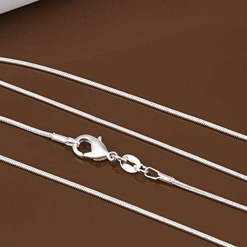 Cutesmile Fashion Jewelry 925 Sterling Silver Italian 1mm/2mm/3mm Snake Chain Crafted Necklace (16Inches, 1MM) - Image 4