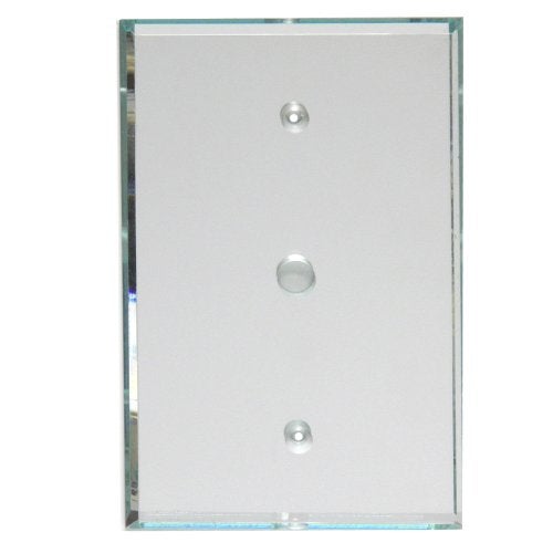 Mirart GlassAlike® Single Cable/TV with 3/8" Center Hole| Premium 3/16" Thick Acrylic Mirror Wall Plate Cover with Gasket/Frame for Flush Mount | Oversized 3-7/16"x 5¼" | Looks Like Glass Mirror Only Better - Image 1