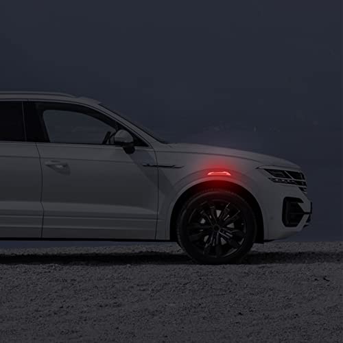 Kelenate® (Red) 2 Pcs Car Reflective Stickers Super Reflective Rearview Mirror Trim Stickers Car Anti-Collision Strips Reflective Anti-Scratch Protection Compatible with KWID - Image 4