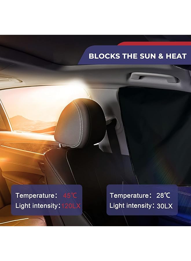 MERTTURM Car Sun Shade For Side Window Premium Magnetic Car Curtain To Block Over 99% Uv Rays & Heat Car Window Shades For Baby/Kid/Pet Easy To Install Universal Fit Suv Truck Front Window[2Pack] - Image 3