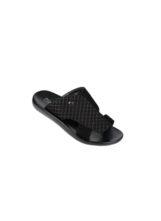 barjeel uno 008-3566 Barjeel Mens FInger grip Sandals 63051 Black