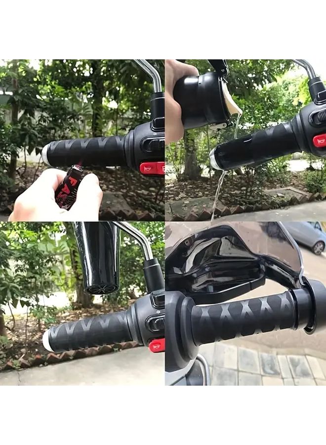 Red heat shrink rubber handlebar grips for Motorcycle Electric Bike - Image 4