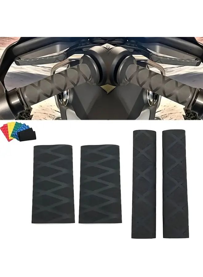 Red heat shrink rubber handlebar grips for Motorcycle Electric Bike - Image 1