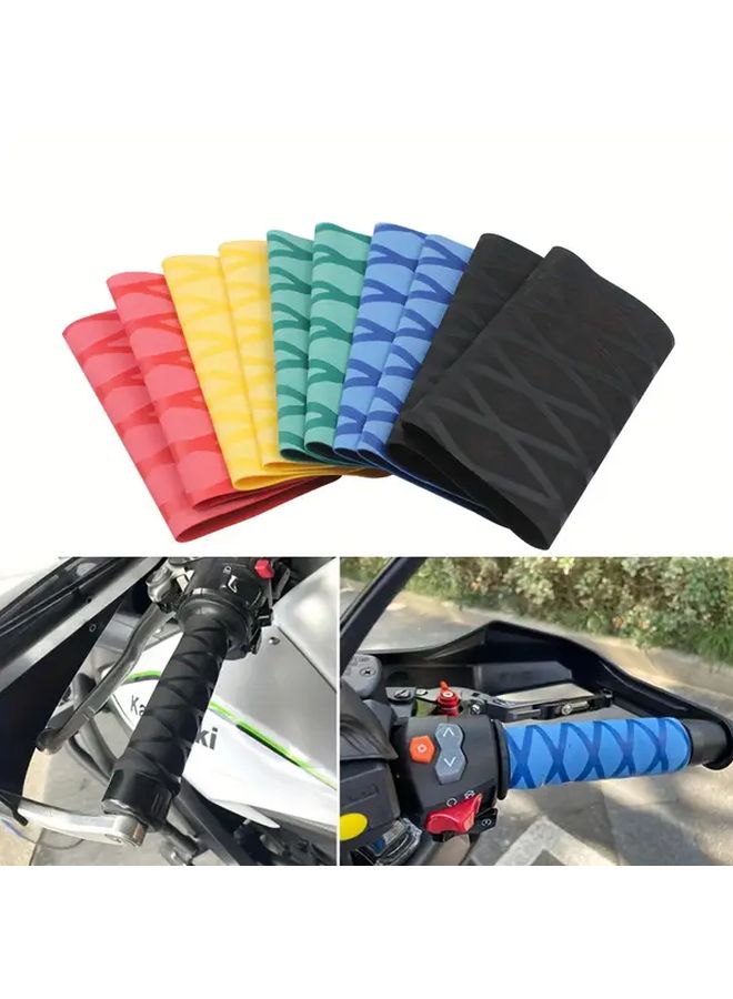 Red heat shrink rubber handlebar grips for Motorcycle Electric Bike - Image 3