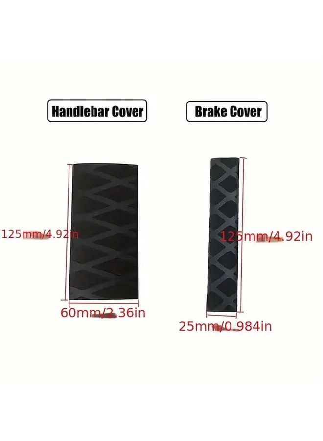 Red heat shrink rubber handlebar grips for Motorcycle Electric Bike - Image 2