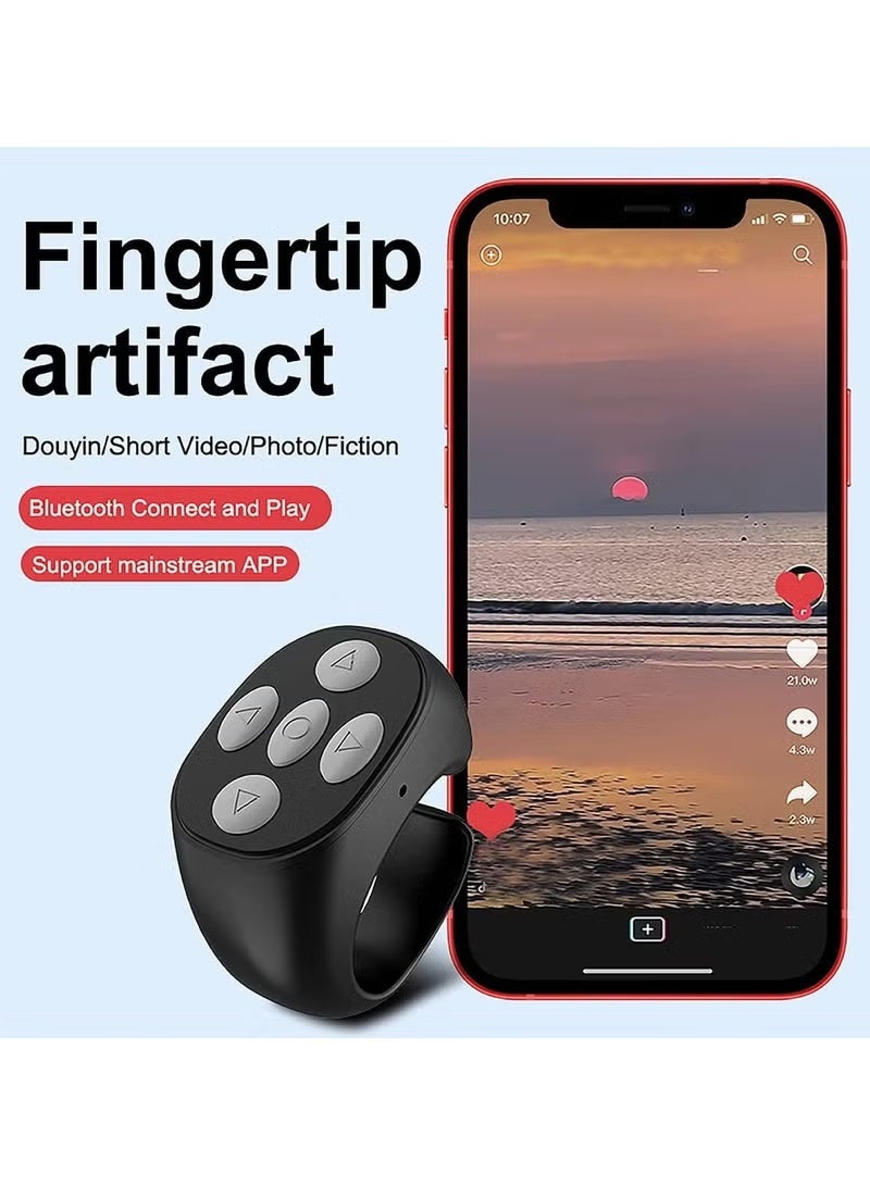 Wireless Bluetooth Remote Clicker TikTok Controller & Selfie Camera Remote 14-Hour Rechargeable Battery Page Turner for eBook Apps - Image 4