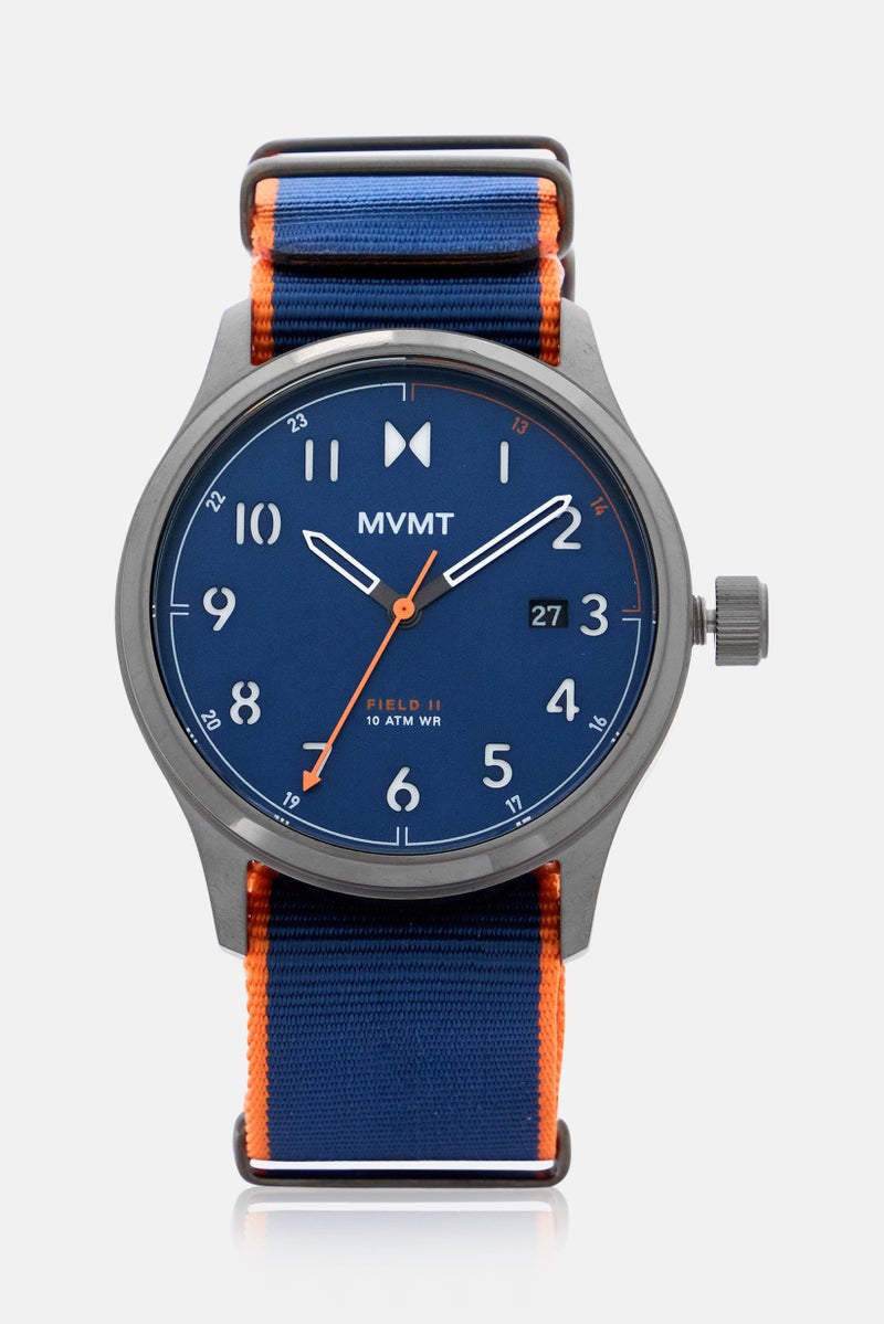 MVMT Men 28000388-D Field II Nylon Analog Watches 41 mm, Blue - Image 1