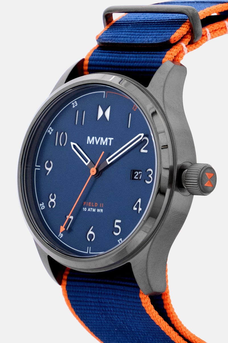 MVMT Men 28000388-D Field II Nylon Analog Watches 41 mm, Blue - Image 3