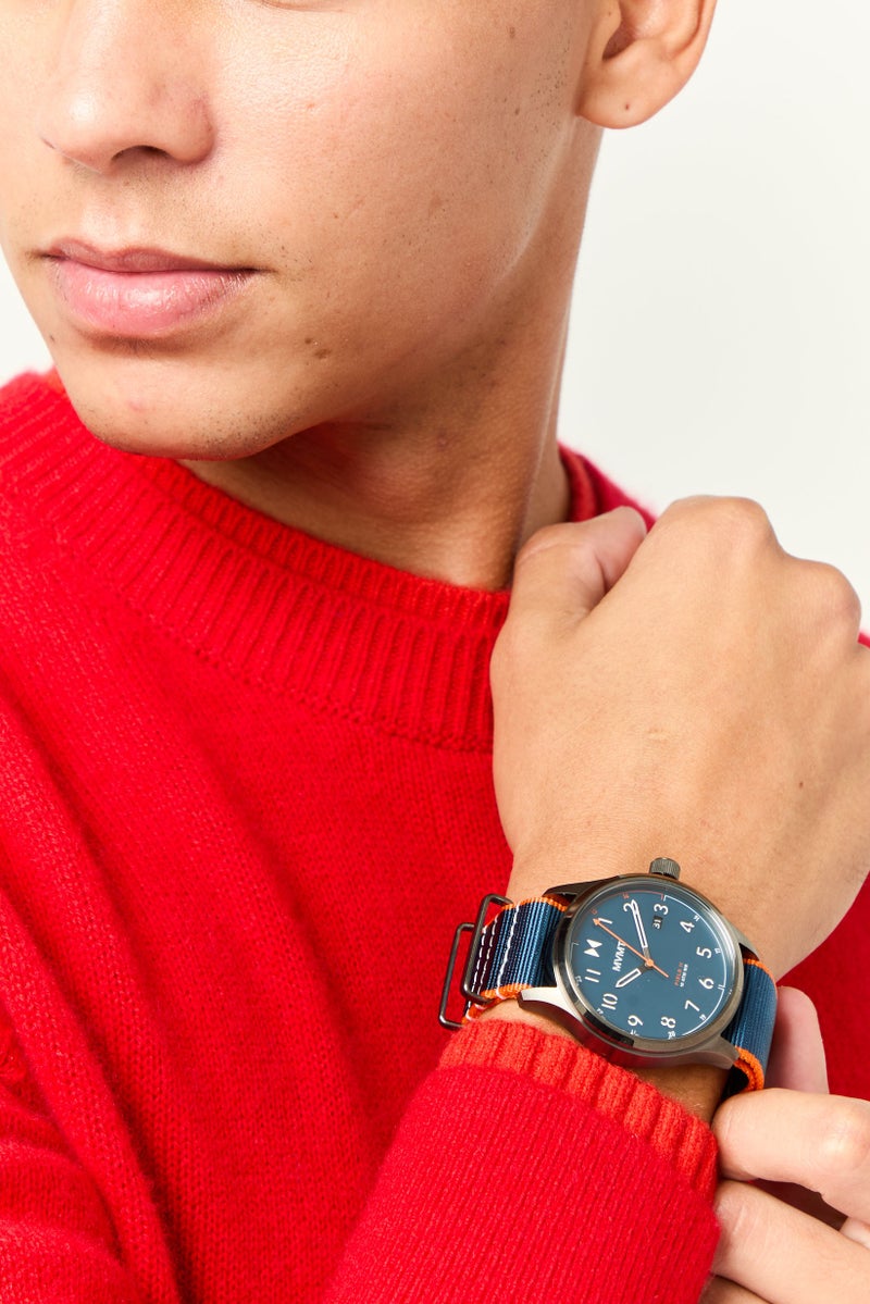 MVMT Men 28000388-D Field II Nylon Analog Watches 41 mm, Blue - Image 2