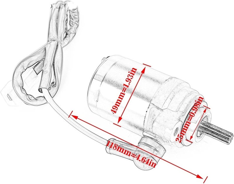 DEMULAX Motorcycle Starter Motor for Yamaha Models - Image 2