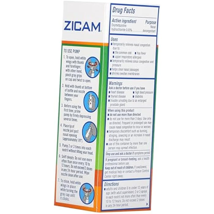 Zicam Extreme Congestion Relief Nasal Spray, 12 Hour Relief, No-Drip Liquid with Soothing Aloe Vera - 0.50 fl oz (Pack of 4) - Image 4