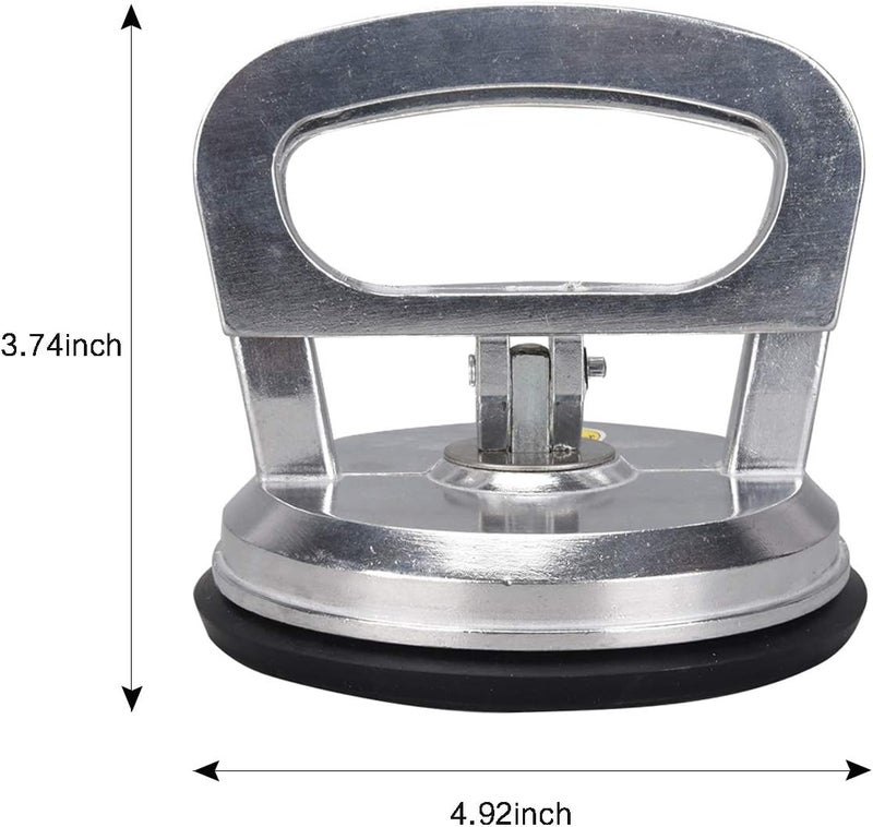 SOLUDE 2Pack Aluminium Vacuum Heavy Duty Suction Cup Lifter for Glass Window Tiles Mirror Granite,Gripper Sucker Plate,Double Handle Locking,Single Plate - Image 2