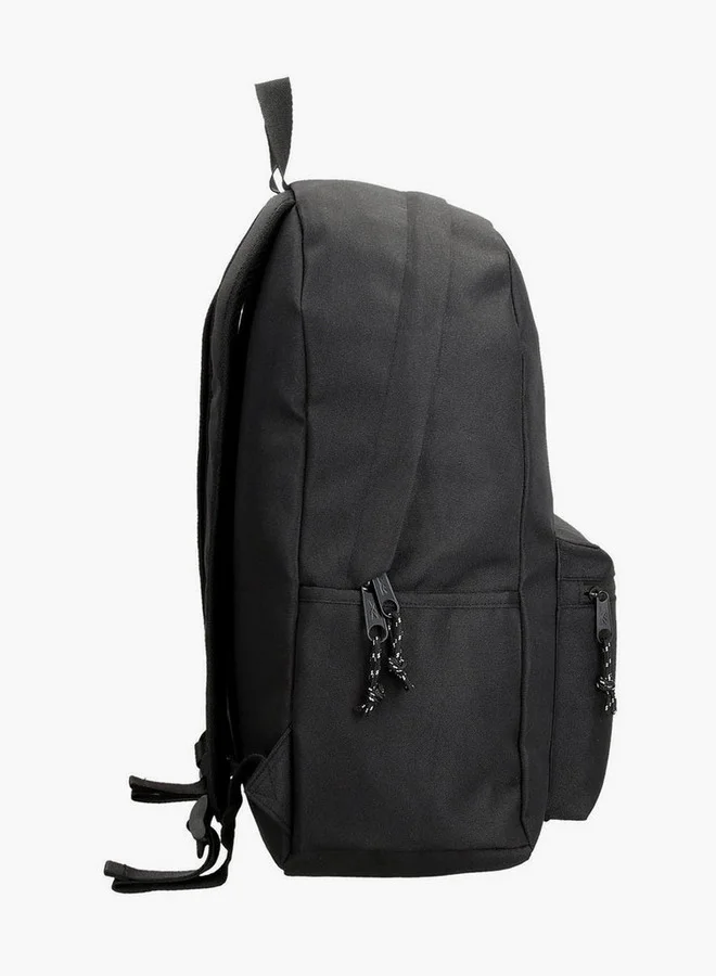 ريبوك حقيبة ظهر مدرسية بطبعة شعار مع أحزمة قابلة للتعديل وإغلاق بسحاب