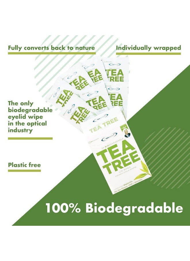 The Eye Doctor Tea Tree Eyelid Wipes 40X Cleansing Lid Wipes Suitable For Dry Eye Blepharitis Mgd & Demodex Tea Tree Coconut & Argan Oil  - Image 3