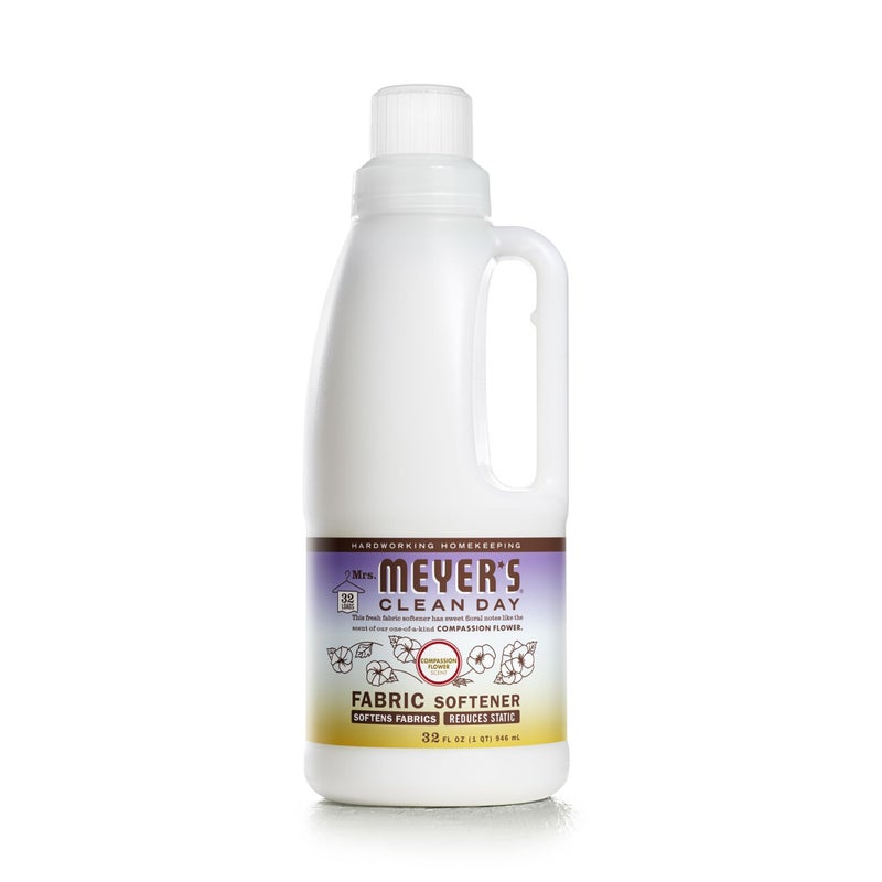 MRS MEYERS CLEAN DAY Liquid Fabric Softener Infused with Essential Oils Paraben Free Compassion Flower 32 oz 32 Loads
