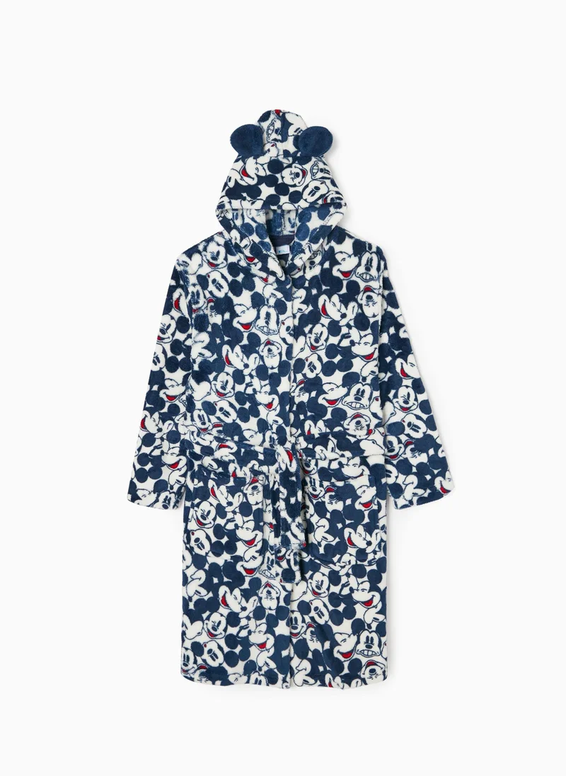 Zippy Zippy Hooded Dressing Gown For Girls Mickey - Dark Blue