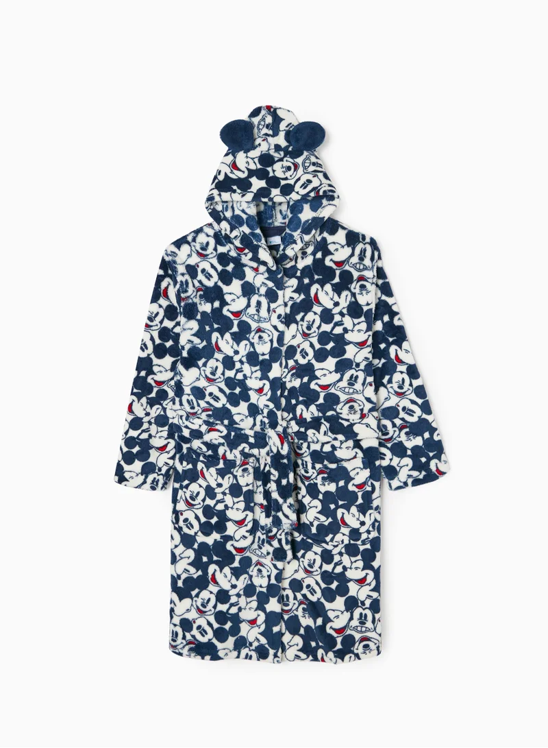 Zippy Zippy Hooded Dressing Gown For Girls Mickey - Dark Blue