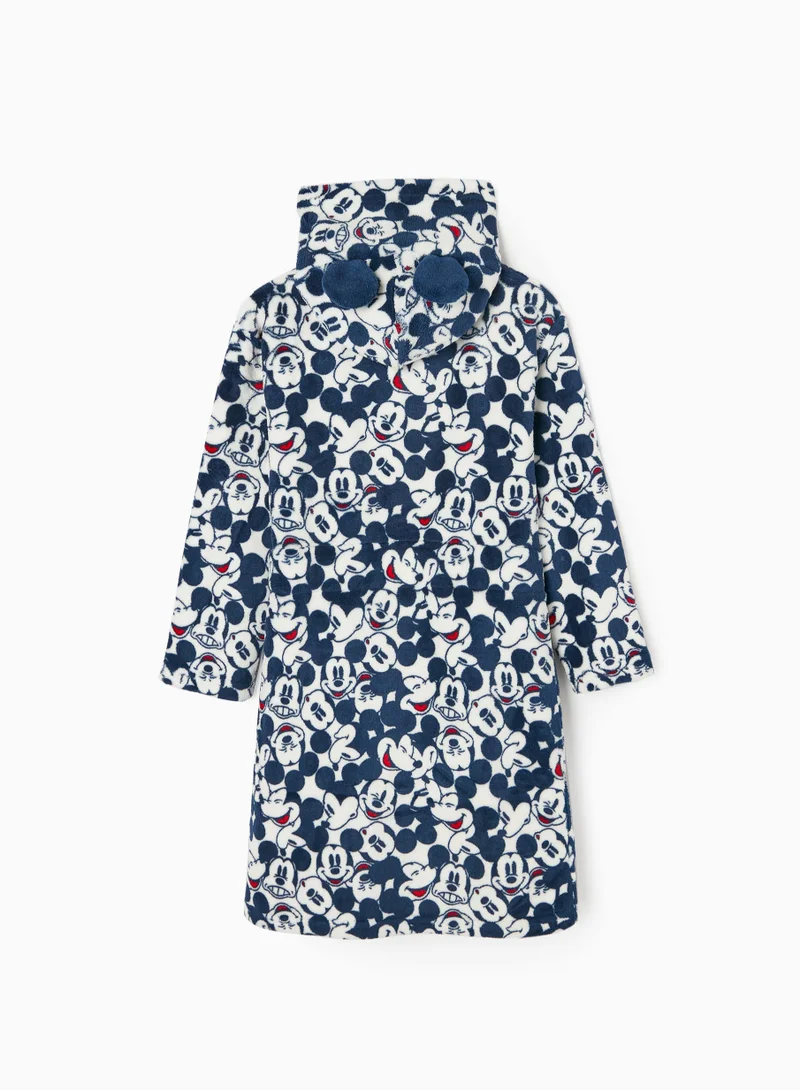 Zippy Zippy Hooded Dressing Gown For Girls Mickey - Dark Blue
