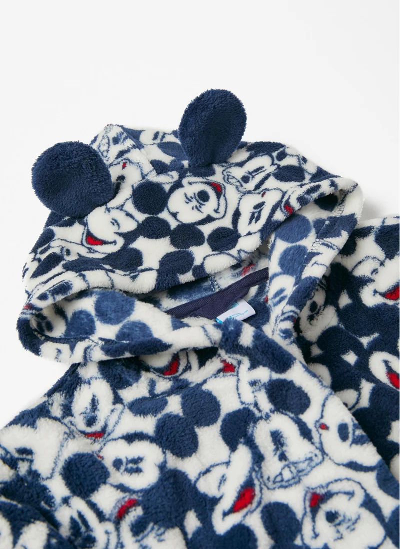 Zippy Zippy Hooded Dressing Gown For Girls Mickey - Dark Blue