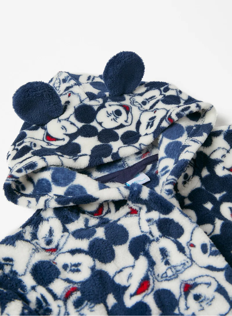 Zippy Zippy Hooded Dressing Gown For Girls Mickey - Dark Blue