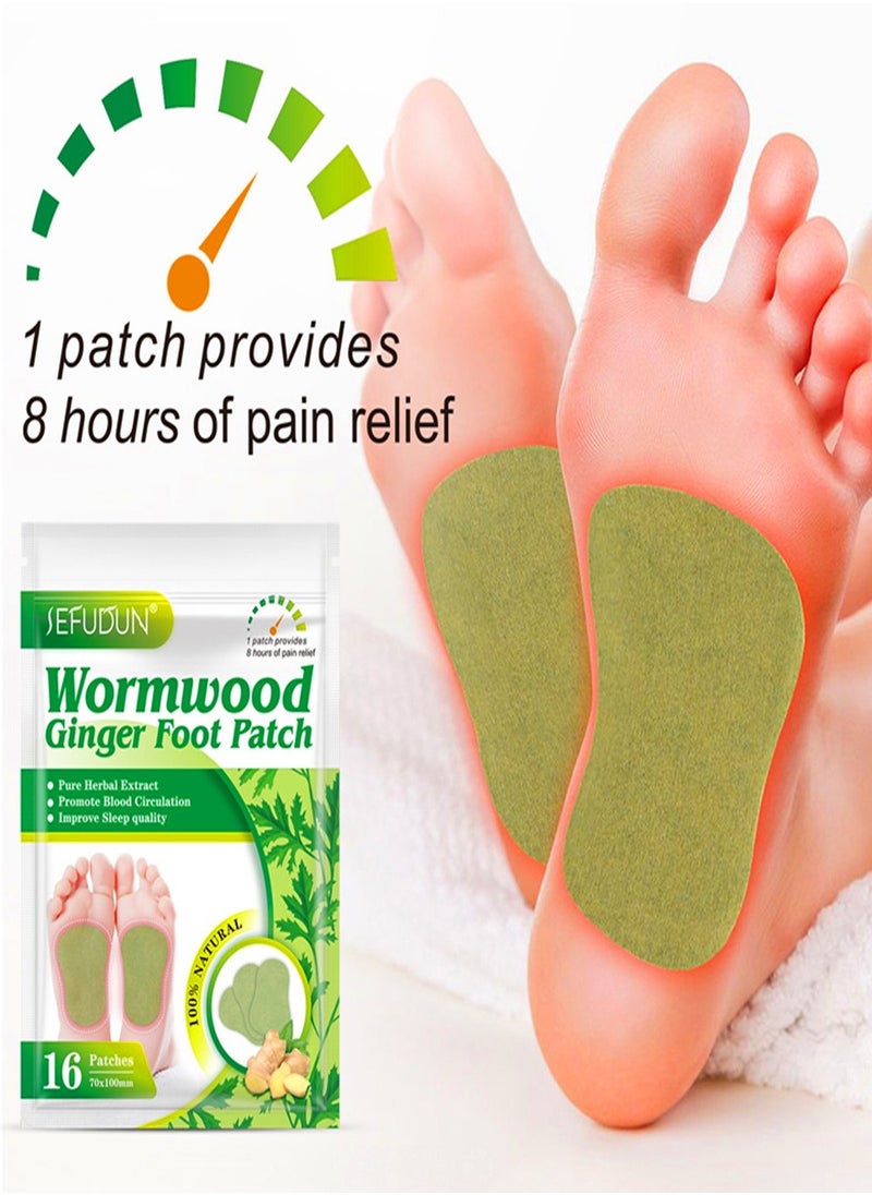 Sefudun Topical Ginger Herbal Foot Therapy Patch Foot Pain Relief Patch 16Patches  - Image 3