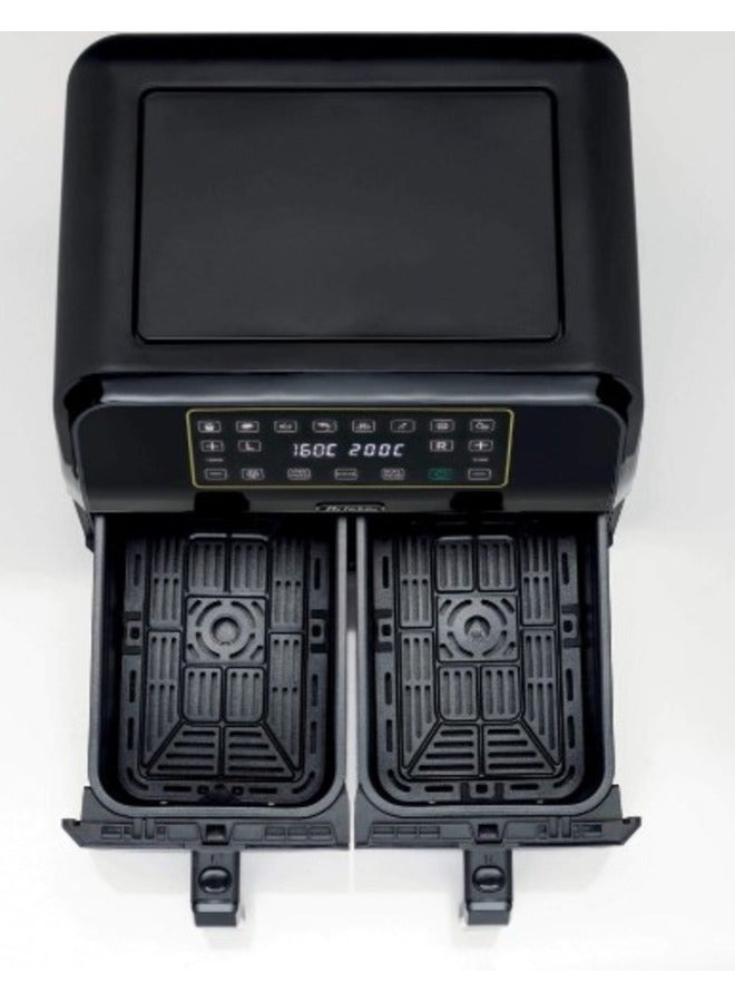 أريتي Air Fryer Dual 4623-1700 W.-2 Non-Stick Baskets-8 L. 8 L 1700 W 4623 black - Image 5