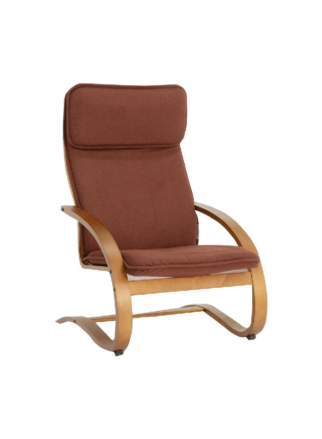 Micasa High-Quality and Durable Ana Relax Chair Red and Brown 65 x 30 x 30 cm ANA-RED BROWN-86