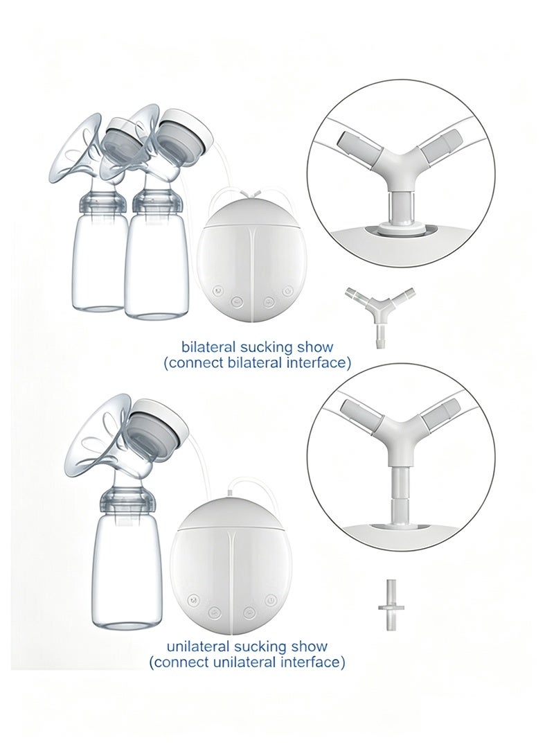 Cady One 2-Piece Portable Double Electric Breastfeeding Breast Pump With Baby Bottles,24MM Flange - Image 3