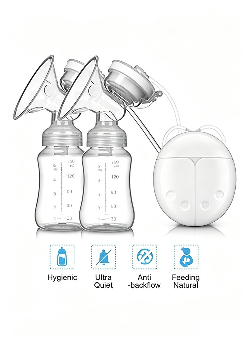 Cady One 2-Piece Portable Double Electric Breastfeeding Breast Pump With Baby Bottles,24MM Flange - Image 2