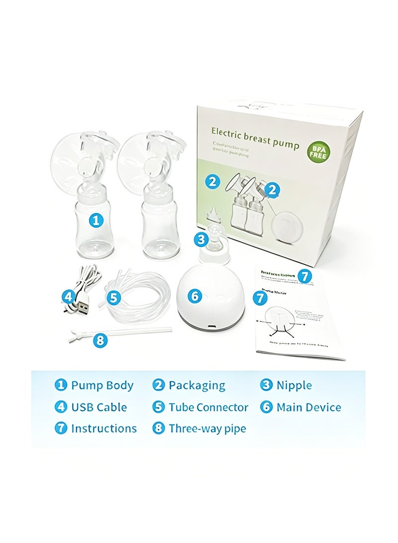 Cady One 2-Piece Portable Double Electric Breastfeeding Breast Pump With Baby Bottles,24MM Flange - Image 4