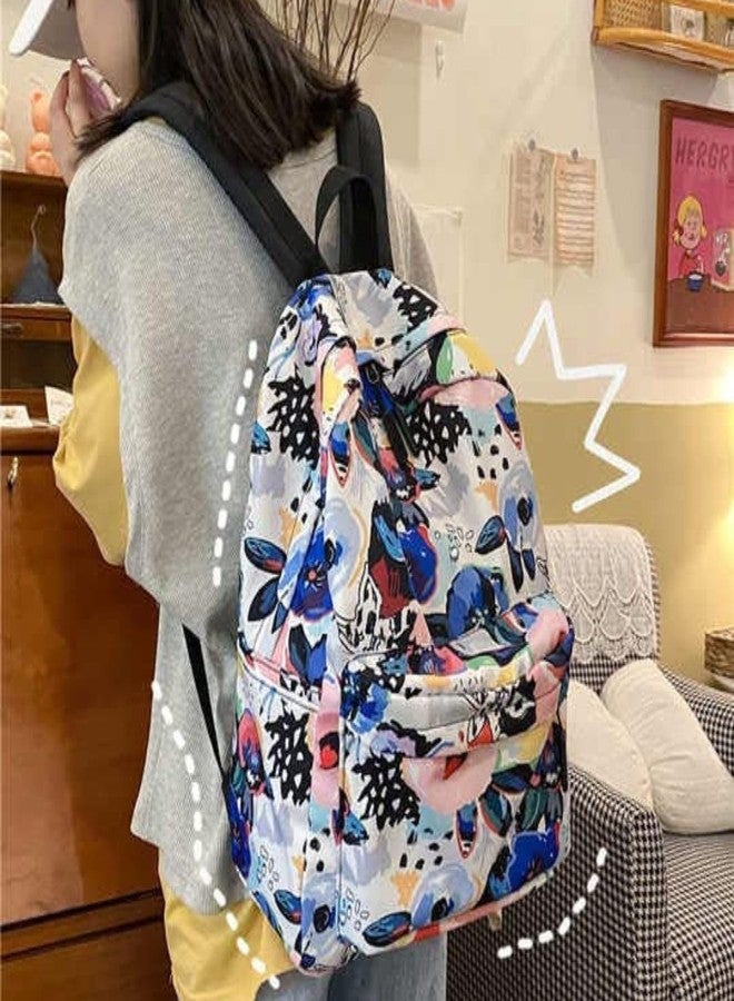 MELVIS حقيبة ظهر ميلفيس 20 لتر، حقيبة مدرسية للسفر مع جيب للزجاجة | حقيبة تخزين عصرية مقاومة للماء وعالية الجودة للرجال والنساء | حقيبة ظهر مطبوعة للكمبيوتر المحمول للأولاد والبنات كهدية جامعية (زهرة مميزة) - Image 4