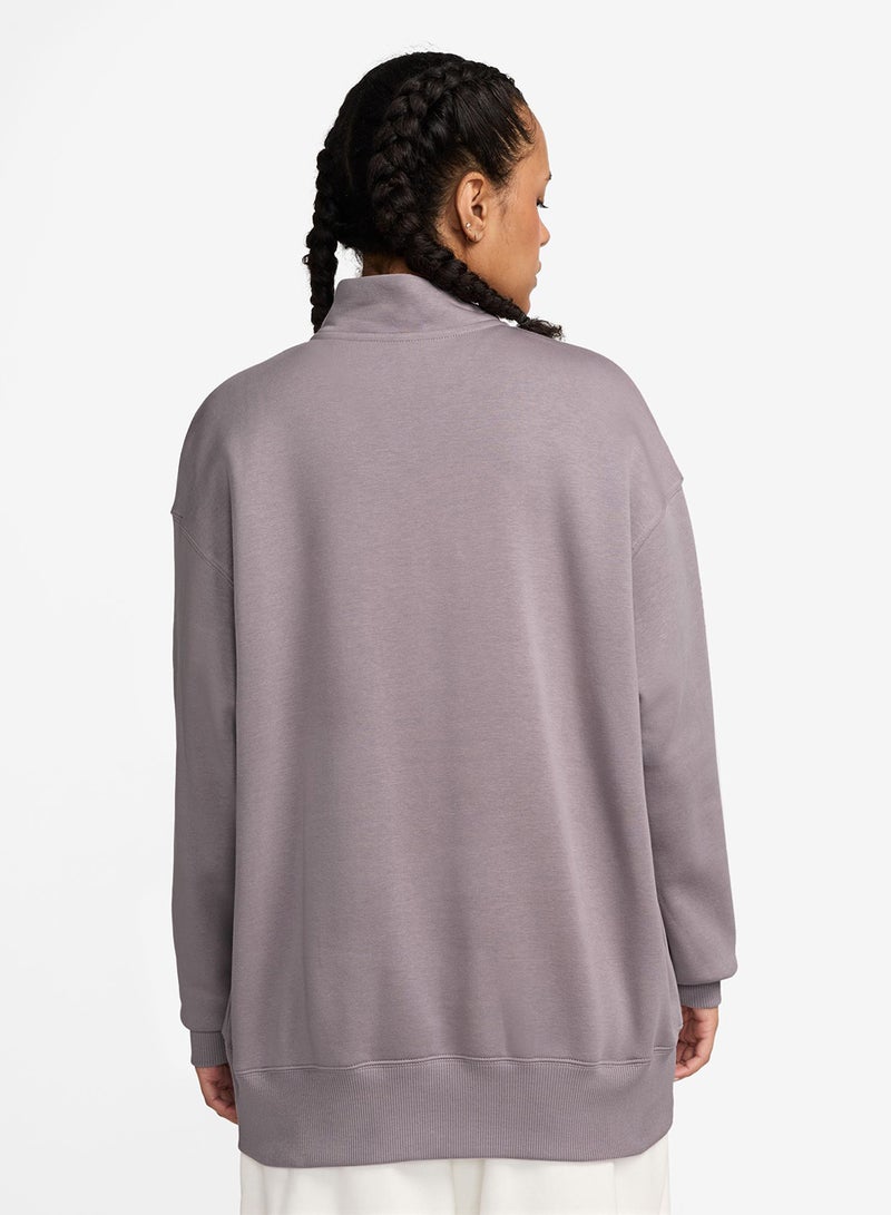 Nike W Nsw Phnx Flc Oos Logo Qz Top  - Image 2