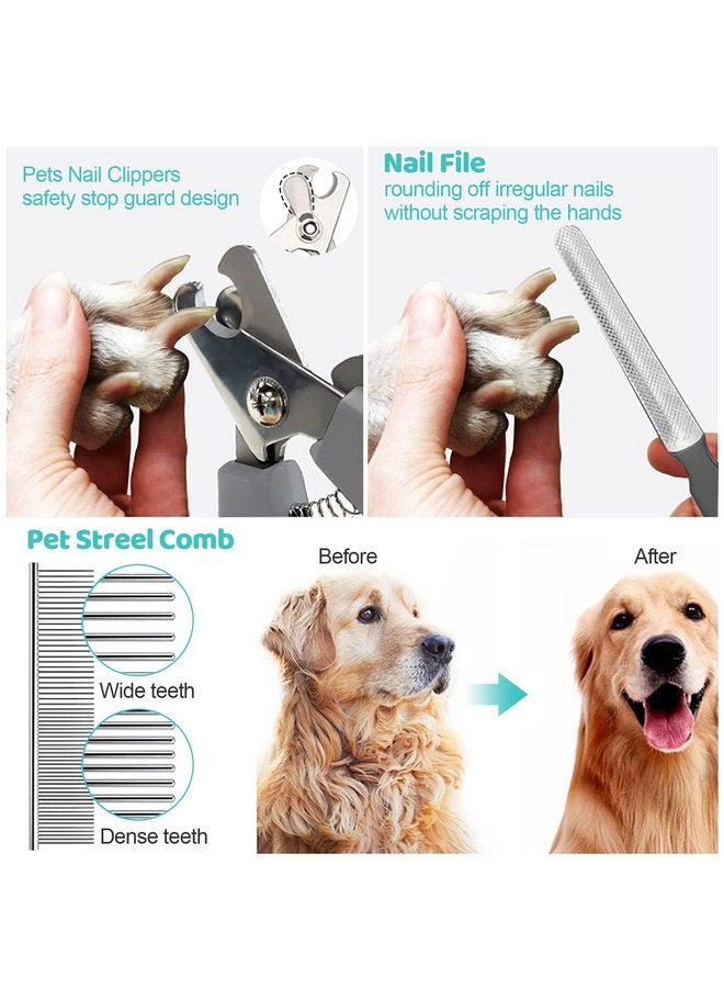 Pet Grooming Hammock Harness with Nail Clippers/Trimmer, Nail File, Comb, Cute Printed Breathable Cats & Dogs Hammock Sling for Grooming (XL, Black) - Image 3