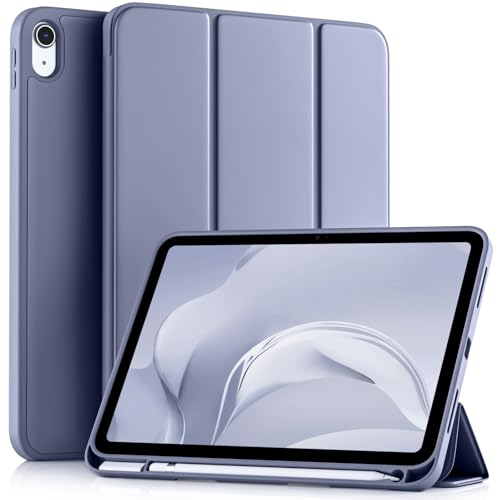 Akkerds Compatible with iPad A16 11th Generation Case 11 Inch 2025 for iPad 10th Generation Case 109 Inch 2022 with Pencil Holder Slim Trifold Stand Protective Cover with Soft TPU Back Blue Gray - Image 1