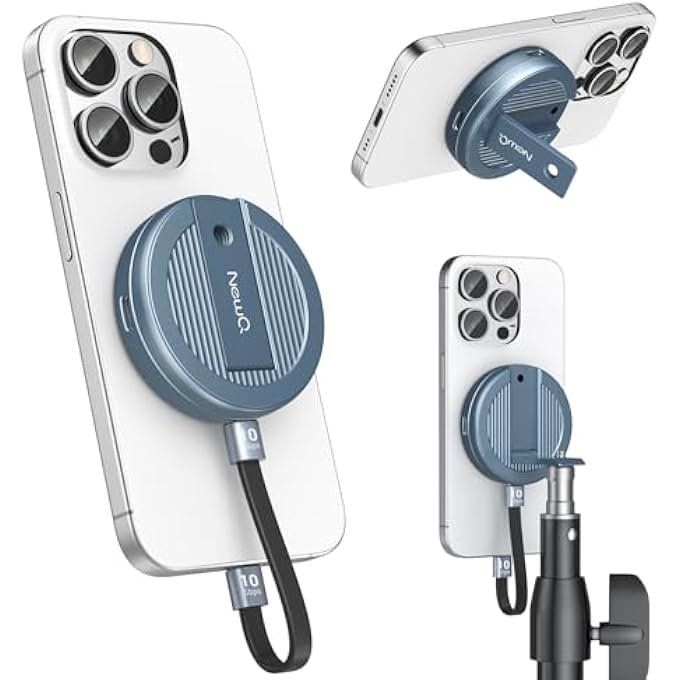 rayihni PORTABLE SSD ENCLOSURE FOR IPHONE WITH MAGSAFE: EXTERNAL DRIVE HOLDER WITH MAGNETIC PHONE STAND FOR 2230 NVME M2 AND SATA STORAGE HARD DRIVE COMPATIBLE TO IPHONE WITH USB C PORT - Image 1