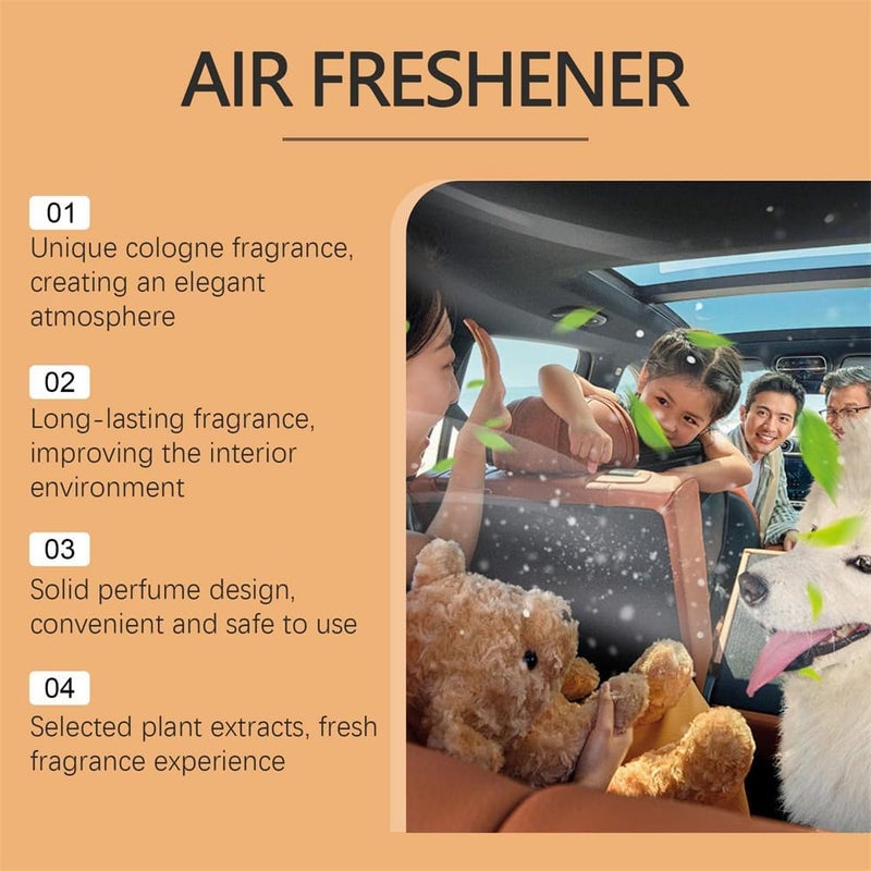 معطر هواء السيارة، مزيل رائحة الدخان طويل الأمد، إزالة فورية للروائح لجو سيارة منعش ونظيف، 60غ*1 + لاصق*1 - Image 4