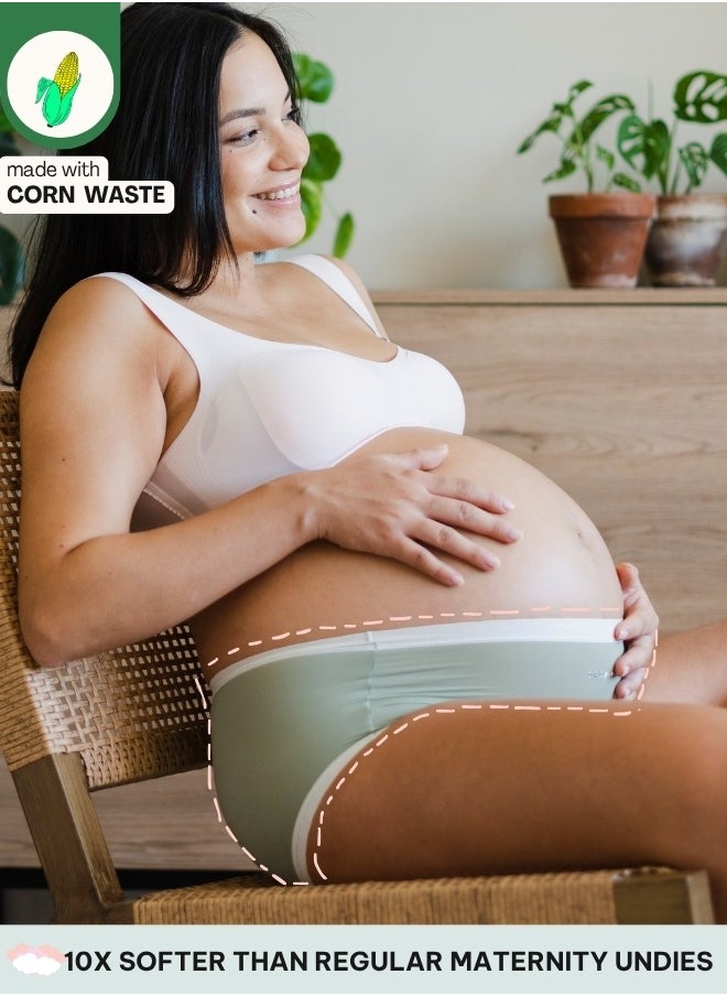 Intimate Queen Corn Bae Maternity Lacy Boy Shorts – Ultra-Soft, No Roll-Ups & Gusset Support, Full Coverage Comfort for Every Trimester (Pack Of 3)  - Image 2