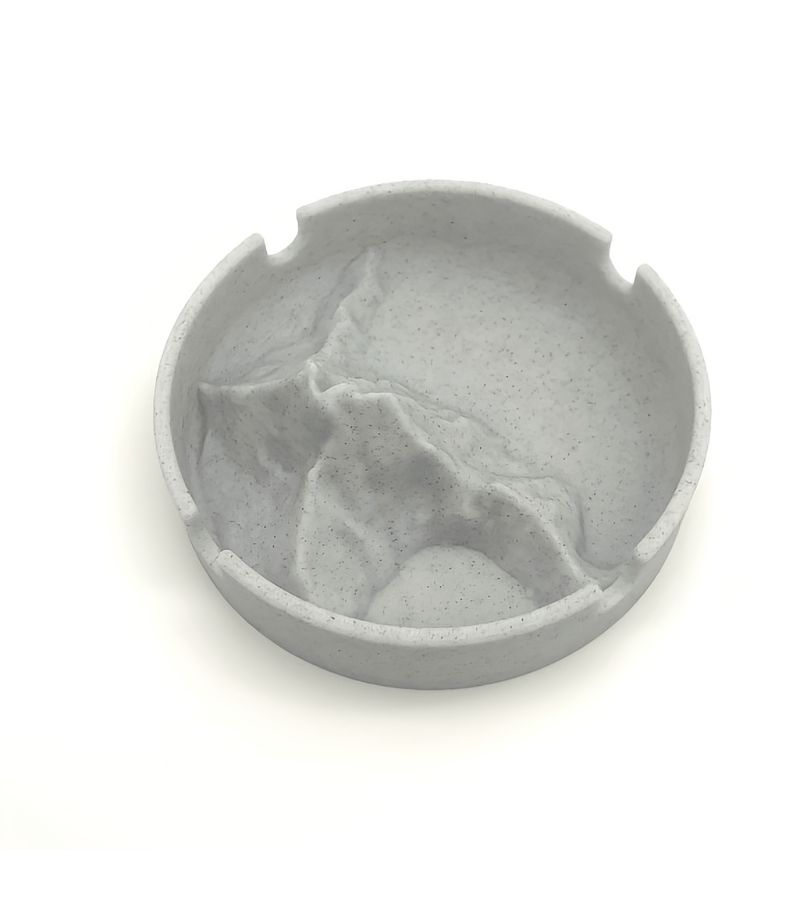 Minimalist Mountain Ashtray 1pc Industrial Cement Windproof for Home Office Decor - Image 2
