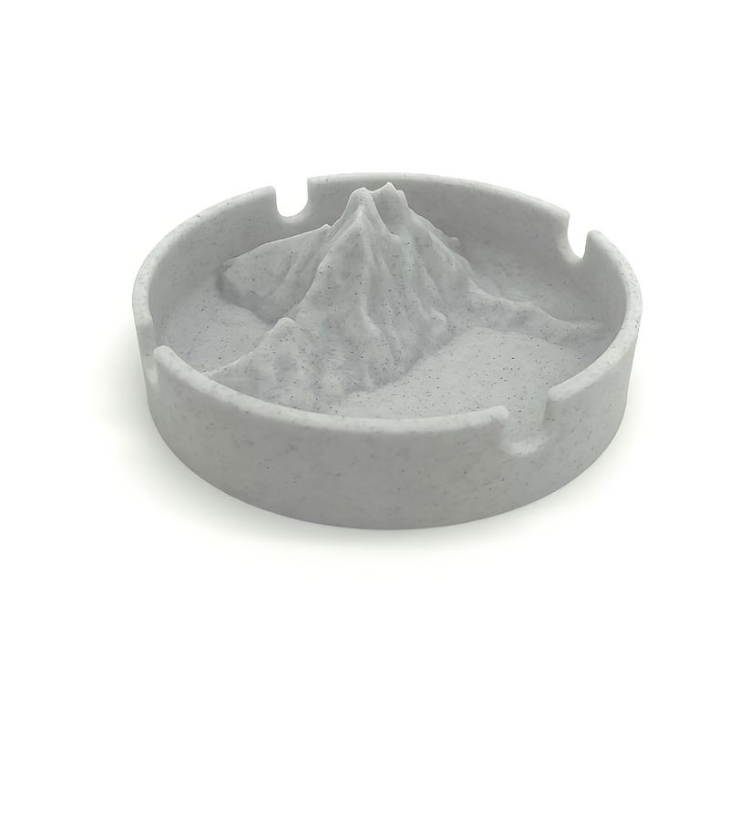 Minimalist Mountain Ashtray 1pc Industrial Cement Windproof for Home Office Decor - Image 4