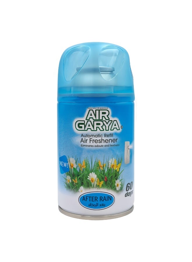AIR GARYA Automatic Refill Air Freshener After Rain 250ml Non-Aerosol Essential Oil Based Auto Spray Compatible with Dispenser Long Lasting Fresh Odor Remover for Home Office Bathroom Kitchen Car Interior Air Purifier Clean Scent Refill - Image 1