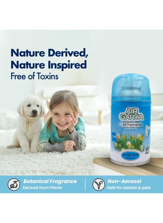 AIR GARYA Automatic Refill Air Freshener After Rain 250ml Non-Aerosol Essential Oil Based Auto Spray Compatible with Dispenser Long Lasting Fresh Odor Remover for Home Office Bathroom Kitchen Car Interior Air Purifier Clean Scent Refill - Image 4