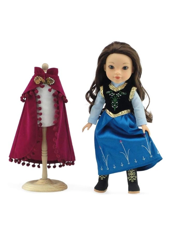 Emily Rose Emily Rose 14 Inch Doll Clothes Clothing Accessories | Princess Elsa and Anna-Inspired 14" Doll Dress Ball Gown Costume Gift Set Outfit Bundle | Fits Most 14"-14.5" Hard-Bodied Dolls  - Image 3