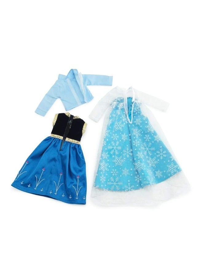 Emily Rose - Emily Rose 14 Inch Doll Clothes Clothing Accessories | Princess Elsa and Anna-Inspired 14" Doll Dress Ball Gown Costume Gift Set Outfit Bundle | Fits Most 14"-14.5" Hard-Bodied Dolls - Image 1