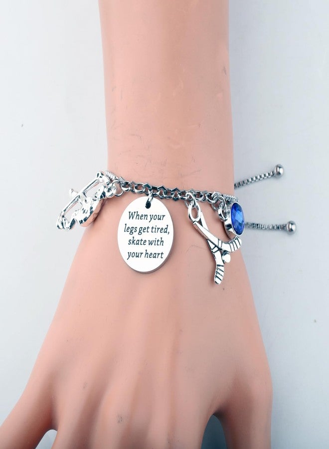 SEIRAA Ice Hockey Bracelet Ice Hockey Player Gifts Hockey Team Jewelry When Your Legs Get Tired Skate With Your Heart Hockey Lover Gifts (when your legs bracelet) - Image 5