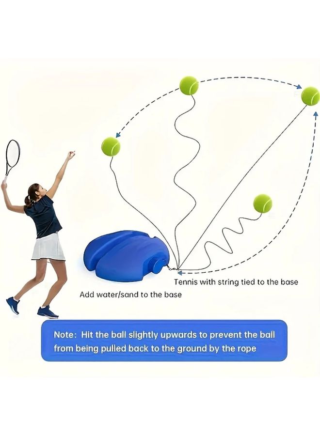 Portable Tennis Trainer Machine With Elastic Cord Heavy Duty Base For All Skill Levels - Image 4