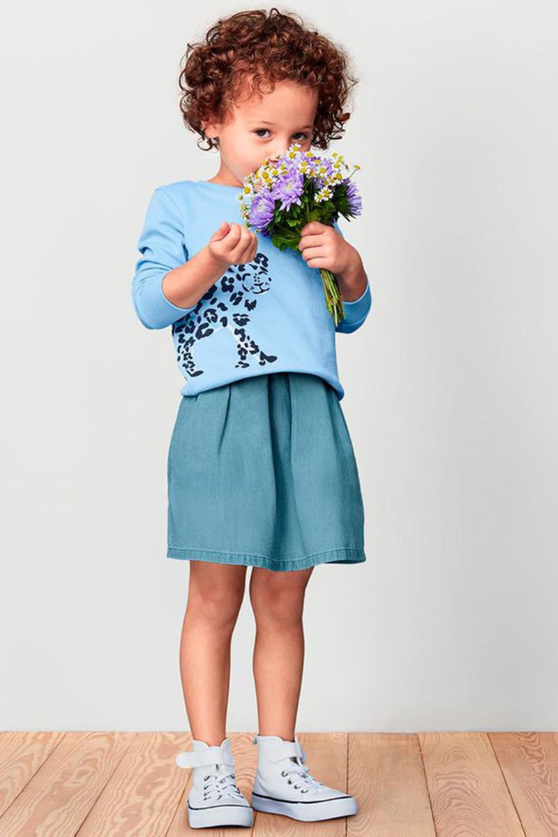 Tchibo Toddlers Girl Denim Mini Skirt, Light Blue - Image 1