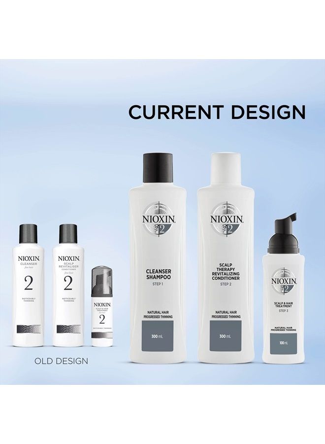 Nioxin شامبو تنظيف فروة الرأس نظام 2 بزيت النعناع، يعالج فروة الرأس الجافة والحساسة، يخفف القشرة ويمنع تكسر الشعر، للشعر الطبيعي مع ترقق متقدم، 10.1 أونصة سائلة - Image 5