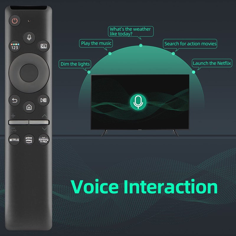 NEURONMART Voice Remote Control Replacement for Samsung Smart TV Remote, for Samsung LED QLED 4K 8K Crystal UHD HDR Curved Smart TV with Netflix, Prime Video, Sam-Sung Plus Button (Version 3.0) - Image 3